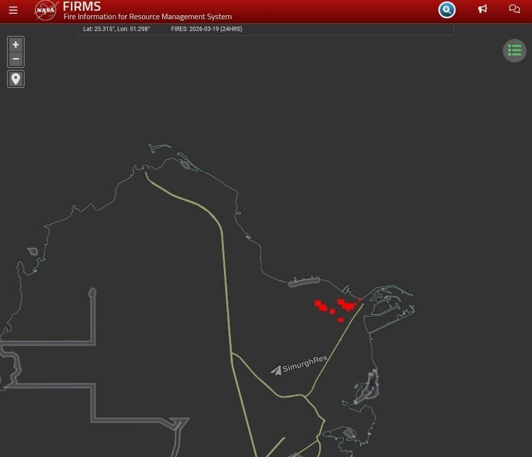 QatarEnergy LNG Processing Units (2 destroyed, 17% capacity) — satellite evidence
