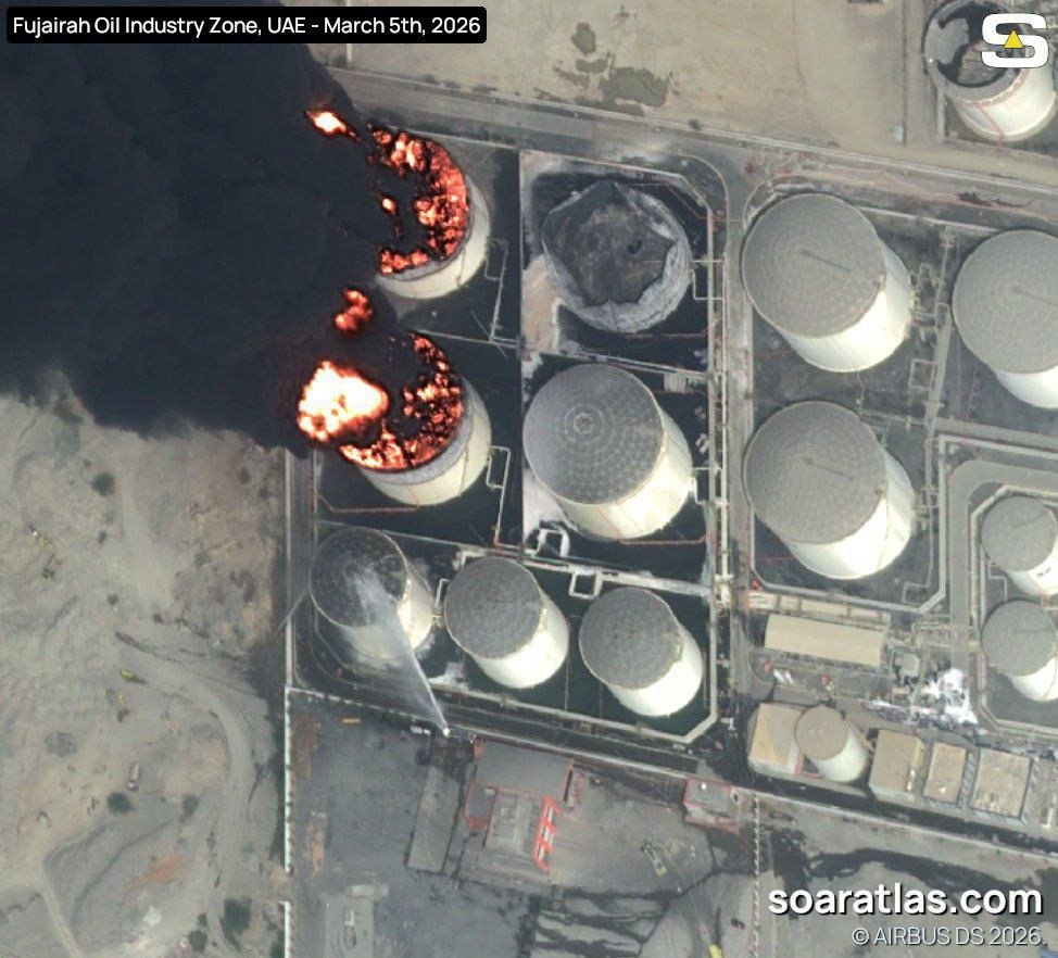 Fujairah Oil Storage Facilities — satellite evidence